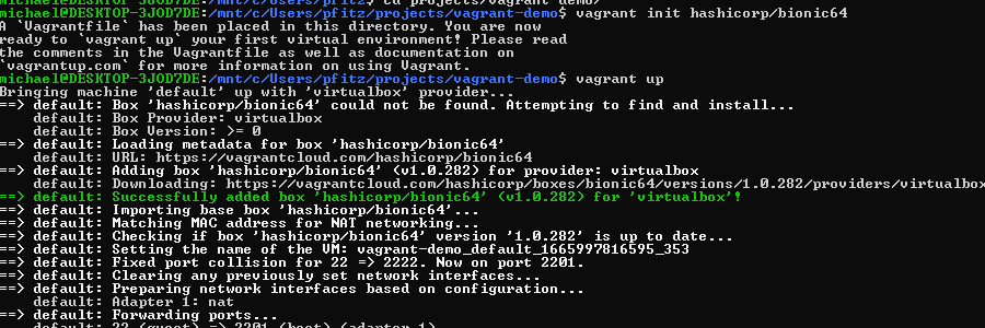 vagrant test